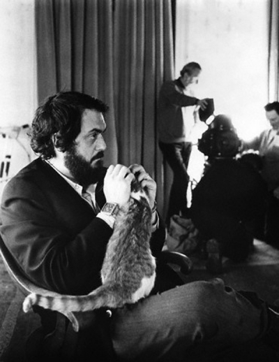 Stanley Kubrick holding a cat